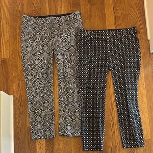 Set of 2 J Crew Patterned Women's Pants Set